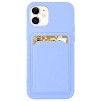 Card Case Silicone Wallet Wallet With Card Slot Documents For Samsung Galaxy A72 4G Purple
