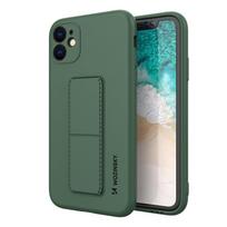 Wozinsky Kickstand Case silicone case with stand Samsung Galaxy A22 4G dark green