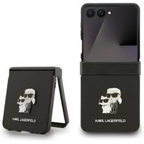 Karl Lagerfeld Saffiano Karl&Choupette Pin Case for Samsung Galaxy Z Flip 7 - Black