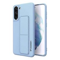 Wozinsky Kickstand Case Silicone Case with Stand Samsung Galaxy S21+ 5G Light Blue