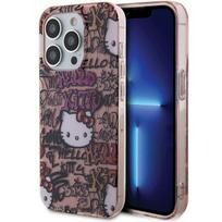 Hello Kitty IML Tags Graffiti case for iPhone 15 Pro - pink