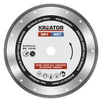 Deimantinis pjovimo diskas Ø 230mm, KREATOR, KRT085102, Skylė: 22,2 mm, Pjovimo krašto aukštis: 8 mm