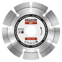 Deimantinis pjovimo diskas Ø 115mm, KREATOR, KRT087100, Skylės dydis: 22,2 mm, Segmentų skaičius: 9, Pjovimo krašto aukštis: 7,5 mm
