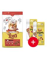 VERSELE-LAGA Lara Adult Beef 7 kg kačių maistas su jautiena + 2 NEMOKAMI skanėstai