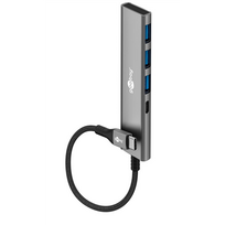 Goobay Slim 4-Port USB Hub, USB-C to USB-C/USB-A, 5Gbps | 76562