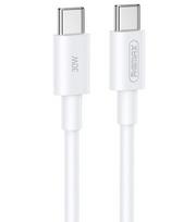 Baltas USB-C - USB-C 30W 100cm laidas "Remax RC-C021"