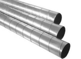Ortakis cinkuotas, DN 160, ilgis 3,0 m, 1 m
