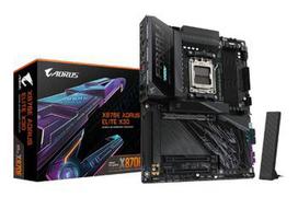 Gigabyte X870E A ELITE X | Processor family AMD | Processor socket AM5 | DDR5 | Supported hard disk drive interfaces SATA, M.2 | Number of SATA connectors 4