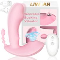 Nešiojamas klitorio, G taško ir analinis vibratorius LIVMAN Q04 su 10 vibracijos ir čiulpimo režimų, analiniais kamuoliukais, nuotolinio valdymo pultu ir valdymu per Love Spouse programėlę