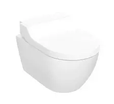 Geberit AquaClean - elektroninė bidė Tuma Comfort su keramika, montuojama ant sienos, TurboFlush, SoftClosing, KeraTect, stiklas/balta 146.290.SI.1