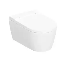 Geberit AquaClean - Elektroninė bidė Sela su keramika, montuojama ant sienos, TurboFlush, SoftClosing, KeraTect, matinės baltos spalvos 146.220.JT.1