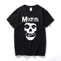 Sleeve T-Shirt Design Summer Basic Tops New Hip-Hop Punk Skull Misfits Brand Aesthetic Clothes Harajuku Streetwear Casual Tees S