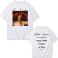 Ariana Grande Eternal Sunshine albumo spausdininiai vasariniai vyriški ir moteriški apvalios kaklo marškinėliai Laisvalaikio komfortas Gatvės apranga vyrams S