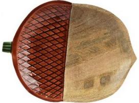 Dekoratyvinė lėkštė, FSC 100 %, iš mango medienos, 23,5 x 3,5 x 30 cm