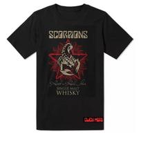 Scorpions Rock Punk Print Marškinėliai Vyriški Vasariniai Laisvi ir Patogūs Vyriški ir Moteriški Trumpomis Rankovėmis Mados Tendencijų Marškinėliai S