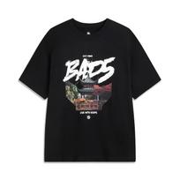Li-Ning Badfive Fashion Versatile Casual Round Neck Loose Letter Pattern Printed Short Sleeve T-Shirt Men Tops AHSVE03-2 M