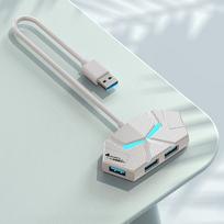 7 Ports USB 3.0 HUB Type C Docking Station 5Gbps High Speed Transmission Splitter Adapter For Laptop Hard Drive Mouse Keyboard sodri juoda spalva