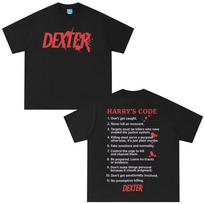 Dexter Morgan Harry's Code Marškinėliai Vyriški Moteriški Drabužiai Laisvalaikio Medvilniniai Trumpomis Rankovėmis Per dydį Marškinėliai Madingi Vintažiniai Marškinėliai M gray