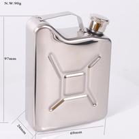 Cross-Border Outdoor Camping Oil Drum-Shaped Stainless Steel Baijiu Hip Flask
