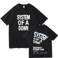 „System of A Down Tour 2026“ marškinėliai, vintažiniai, vyriški, moteriški, kokybiški medvilniniai marškinėliai trumpomis rankovėmis, vyriški roko muzikos grupių drabužiai, gatvės drabužiai 2XL