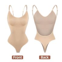 Stringai Bodysuit Formos drabužiai moterims Pilvo kontrolės Besiūliai kūno formuotojai Pilvo kirpimo mašinėlė formuojanti juosmenį treniruokliai be nugaros S kūno spalva