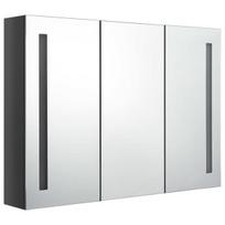 Veidrodinė vonios spintelė su LED apšvietimu, pilka, 89x14x62cm CFE9615797