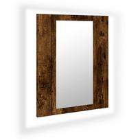Veidrodinė LED vonios spintelė, ąžuolo, 40x12x45cm, mediena CFE6273353