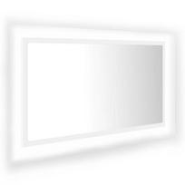 Vonios kambario LED veidrodis, baltas, 80x8,5x37cm, akrilas CFE126861
