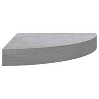 vidaXL Sieninės kampinės lentynos, 2vnt., pilkos, 25x25x3,8cm, MDF, Pilka
