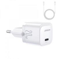 „Joyroom“ USB C 20W PD mini įkroviklis su USB C laidu – „Lightning“ „Joyroom JR-TCF02“ – baltas