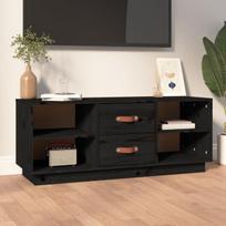 Televizoriaus spintelė，TV spintelė，TV staliukas, juoda, 100x34x40cm, pušies masyvas CFE498459