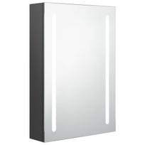 Veidrodinė vonios spintelė su LED apšvietimu, pilka, 50x13x70cm CFE7067632