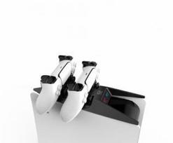 „iLike P-5“ dvigubo ir greito valdiklio įkrovimo stotelė, skirta „Sony PlayStation 5“, PS5, juoda
