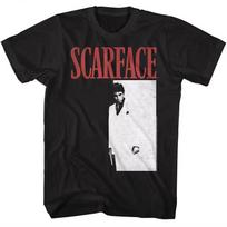 Scarface Tony Montana vyriški marškinėliai filmo plakatas Pacino vintažiniai juodi gangsterių medvilniniai geriausiai parduodami apvalios apykaklės oversized minkšti marškinėliai S
