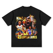 Vasaros Krepšinio Žvaigždės Nauji Medvilniniai Marškinėliai Trumpomis Rankovėmis Madingi Kvėpuojantys Laisvalaikio Suaugusiems Vaikams LeBron James Laisvalaikio Marškinėliai S