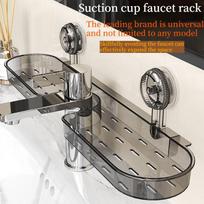1PC toilet suction cup faucet rack bathroom storage rack non-punching drain wall-mounted toilet rack