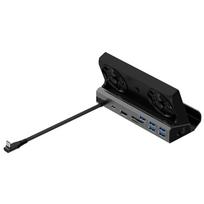 Asus ROG Ally dokinimo stotelė su ventiliatoriumi, suderinama su HDMI 4k@60Hz, Gigabitinis eternetas 1000Mbps, USB-C PD įkrovimas, skirta Steam Deck