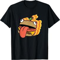 Fortnite Durr Burger Didelio Veido Marškinėliai S juoda