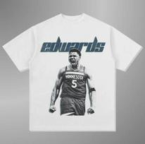 2025 Summer New NBA Anthony Edwards Y2KT-shirt Cotton Printing Large Size Round Neck Short-sleeved Top T-shirt for Men and Women S