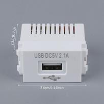 Mobiliojo telefono įkrovimo panelė USB maitinimo modulis 220V lizdas 5V transformatorius 2.1A USB įkrovimo maitinimo lizdas perjungimo adapteris balta