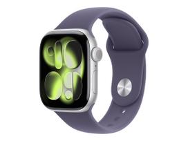 Apple Watch Series 11 GPS + Cellular 42mm Silver Aluminium Case with Purple Fog Sport Band - M/L | Apple