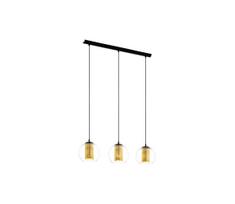 Eglo 79461 - Pakabinama liustra ant laido BOLSANO 3xE27/28W/230V auksinė/juoda