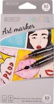 Flomasteriai dvipusiai ART PASTEL 10sp 212301 CRESCO, R07-154