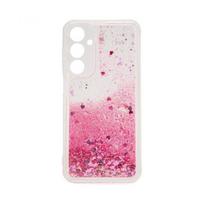 Aizmugurējais vāciņš iLike Samsung Galaxy A15 Silicone Case Water Glitter Pink 4752192087920 ILISAMA15WGP (4752192087920)