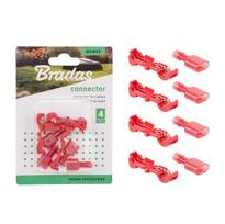 Vejos roboto kontūro laidų jungtys Bradas, 2,7mm, raudona, 4 vnt.