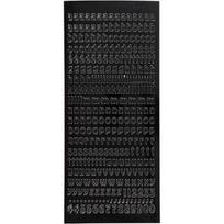 Lipdukai - Juodas - Mažosios raidės - 10x23 cm - Aliuminio plėvelė - Dekoratyviniai objektai