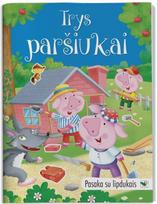 Pasaka su lipdukais. Trys paršiukai