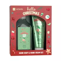 HISKIN_SET Hello Christmas rankų kremas Sweet Pistachio 60ml + Sweet Pistachio rankų muilas 200ml