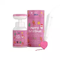 HISKIN_SET Vaikų linksmų Kalėdų kūrybinis rinkinys Pink Berry rankų plovimo putos 300ml + 3D rašiklis 1 vnt.