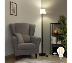Brilagi - LED grindinė lempa CERIA 1xE27/40W/230V Ø 20,5 cm balta/juoda